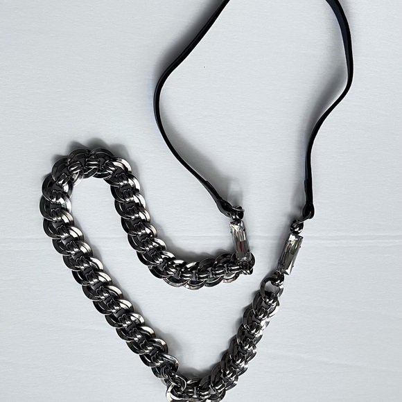 HELENE ZUBELDIA PARIS Brand New Silver Chain Large Crystal Necklace - Picture 5 of 7